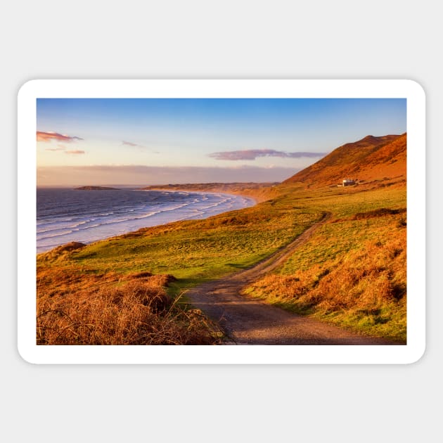 Rhossili Bay, Gower Sticker by dasantillo